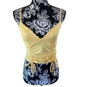 Love J Ruched Tank Top Coquette Sexy Summer Feminine